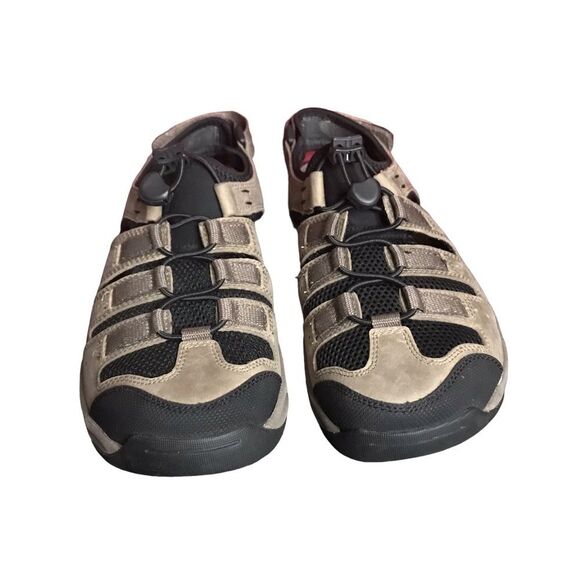 Abeo Men's Size 8 Tan and Black Sandals - Picture 6 of 13